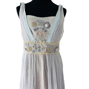 Embroidered Gray Dress